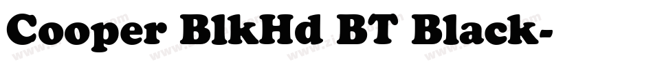 Cooper BlkHd BT Black字体转换